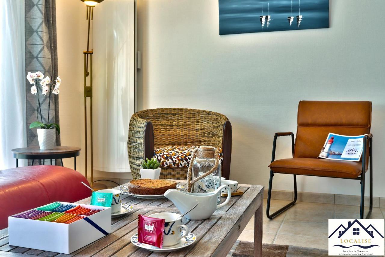 Localise - M3A La Maison Du Pecheur Au Guilvinec - Chambres Vue Mer - A 20M De La Mer Situee A La Pointe De Men Meur - Tout A Pied, Plage, Port, Centre, Commerces, Marche - Wifi Inclus - Linge De Lit Inclus - Jardin Clos - En Option , Menage Et Servi ภายนอก รูปภาพ